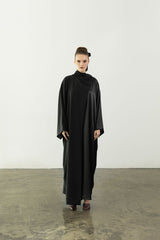 EAA2409PL Plain Overlay Crepe Abaya