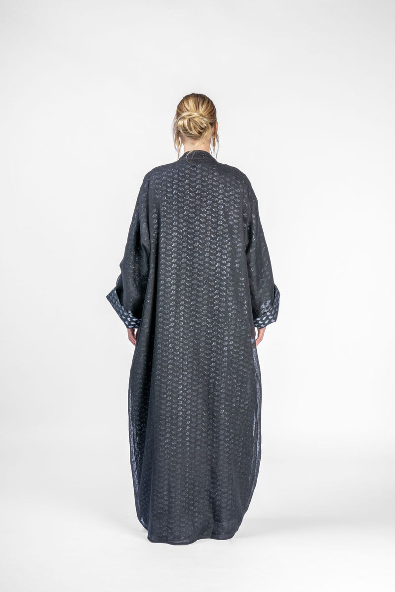 RMDB2402-SL Onyx Nobility Kimono Abaya