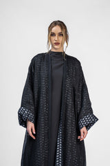 RMDB2402-SL Onyx Nobility Kimono Abaya