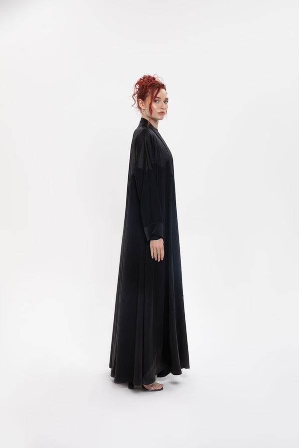 SM2407-BLACK Majestic Harmony Kimono Abaya