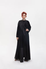 SM2407-BLACK Majestic Harmony Kimono Abaya