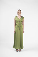 RMDJK2401-GR Oasis Dream Multicolor Embroidery Abaya