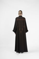 RMDJK2402-BR Earthen Spirit Brown Kimono Abaya