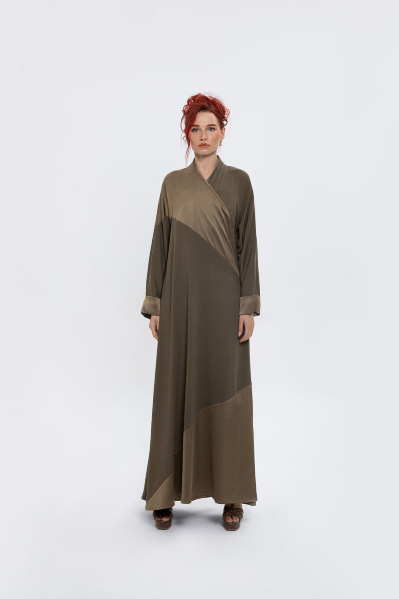 SM2407-GREEN Majestic Harmony Kimono Abaya