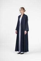 RMD2402-BL Midnight Serenity Navy Blue Abaya