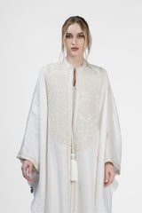 RMDM2401-OW Diamond Whisper Abaya- Full set