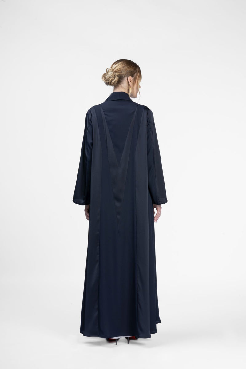 RMD2402-BL Midnight Serenity Navy Blue Abaya