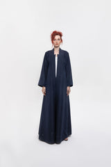 RTWS2401-BLUE Whispers of Elegance Kimono Abaya