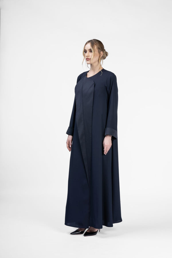 RMD2408-BL Luxurious Splendor Abaya in Navy Blue