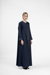 RMD2408-BL Luxurious Splendor Abaya in Navy Blue