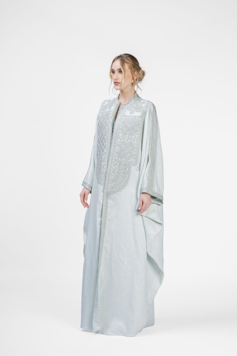 RMDM2401-PGRN Jade Oasis Abaya- Full set