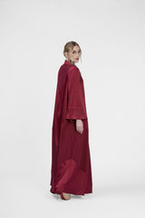 RMDJL2401 Maroon Mystique Crepe Silk Jalabiya