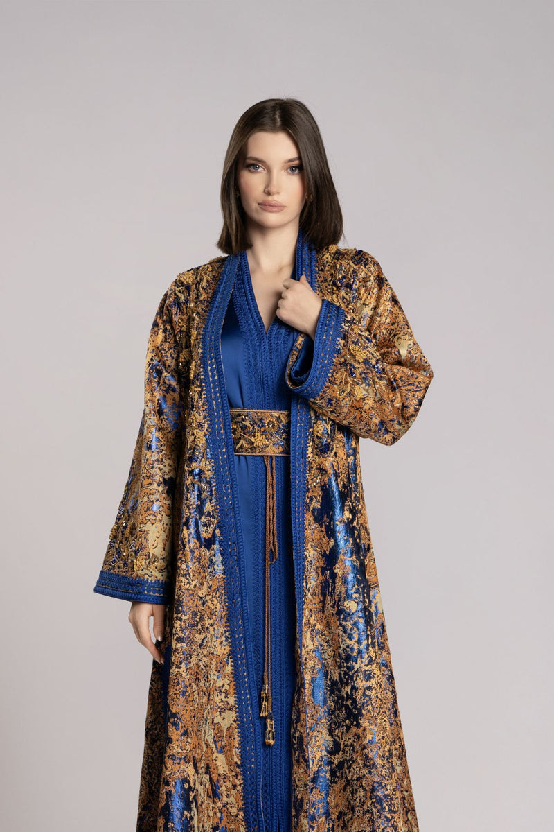 RMDHC2504 Blue Chiffon Grace Haute Couture Limited Abaya