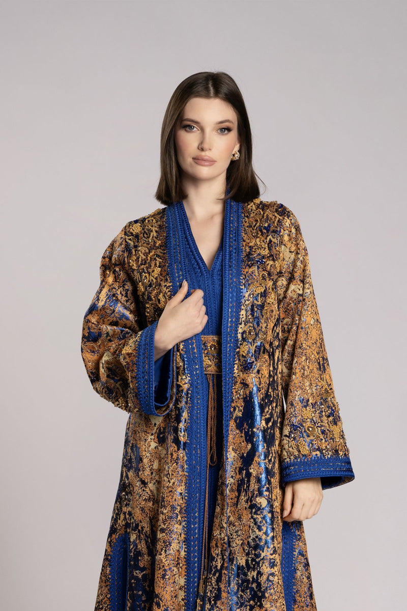 RMDHC2504 Blue Chiffon Grace Haute Couture Limited Abaya