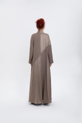 SM2407 - SIGNAL GREY Majestic Harmony Kimono Abaya