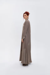 SM2407 - SIGNAL GREY Majestic Harmony Kimono Abaya