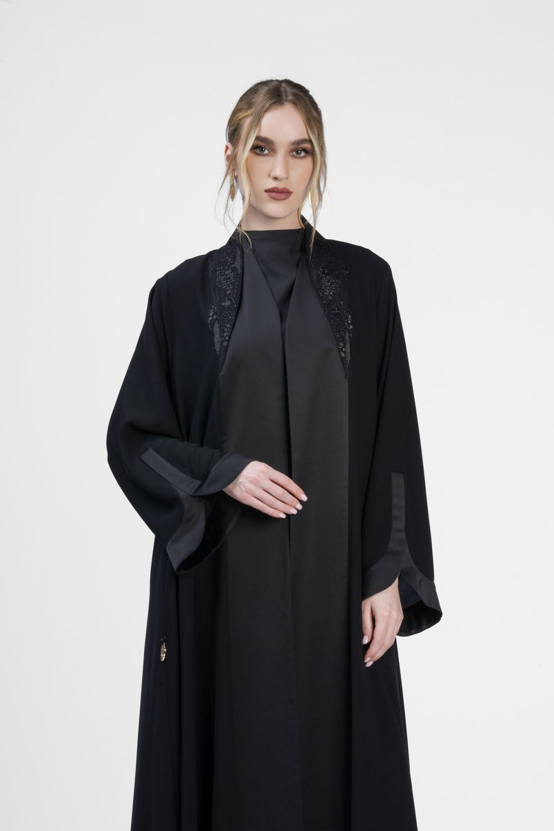 RMD2401 Elegant Essence Black Abaya