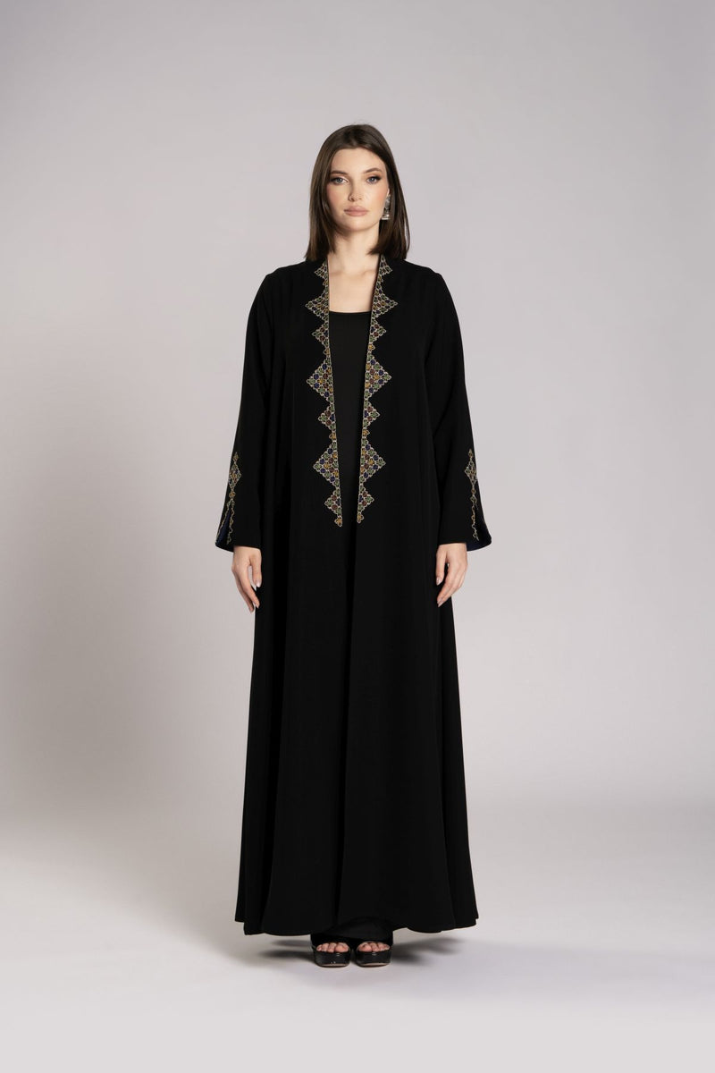 RMD2503 Midnight Radiance Navy Suit Abaya