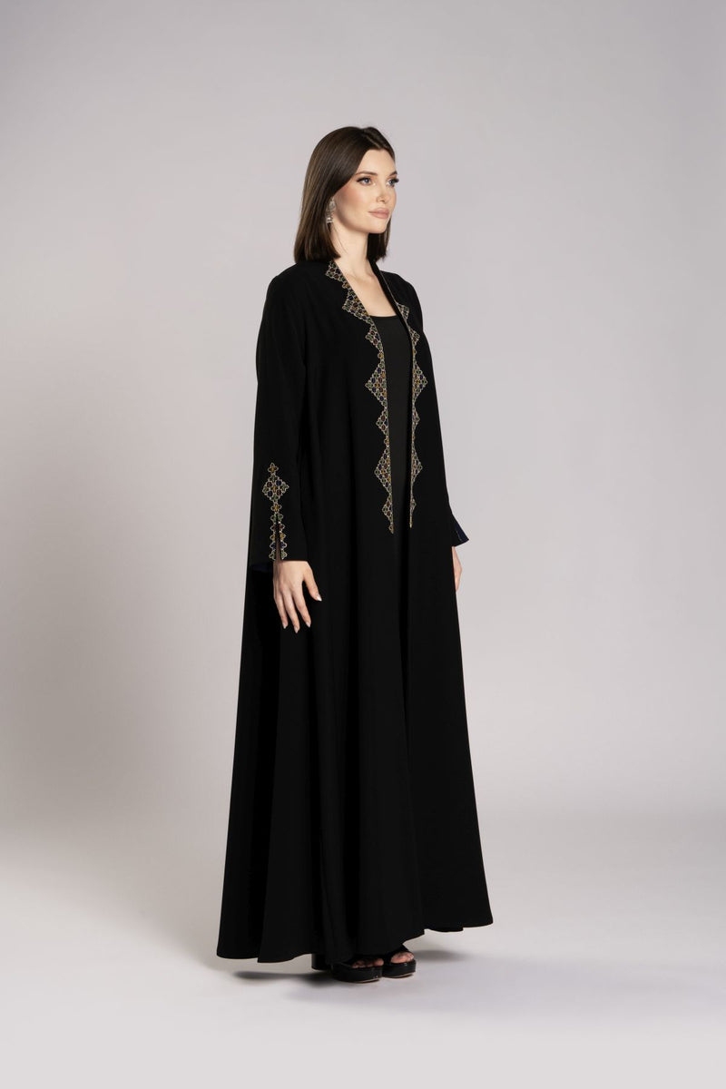 RMD2503 Midnight Radiance Navy Suit Abaya