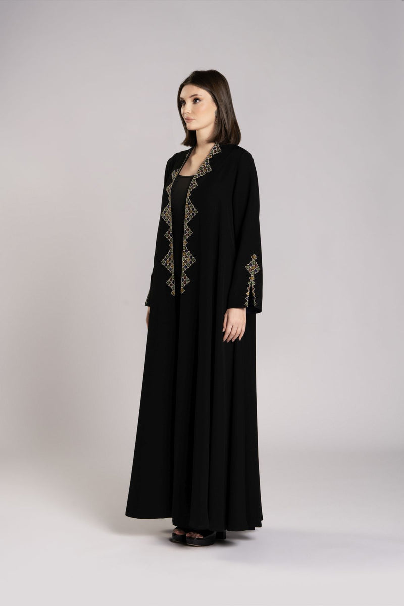 RMD2503 Midnight Radiance Navy Suit Abaya