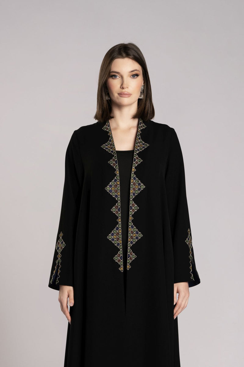 RMD2503 Midnight Radiance Navy Suit Abaya