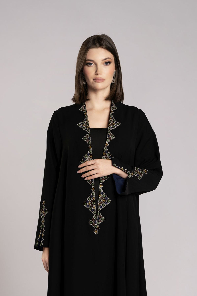 RMD2503 Midnight Radiance Navy Suit Abaya