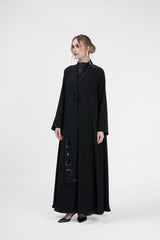 RMD2410-HW Graceful Shawl Collar Crepe Abaya