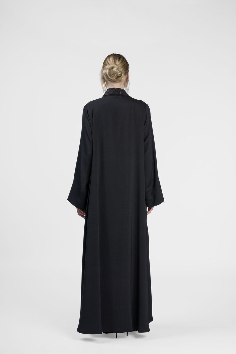 RMD2409 Elegant Ruffle Crepe Silk Abaya