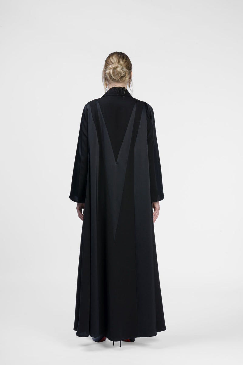 RMD2402-BLK Midnight Serenity Black Abaya