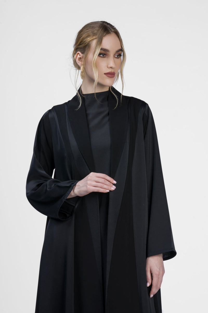 RMD2402-BLK Midnight Serenity Black Abaya