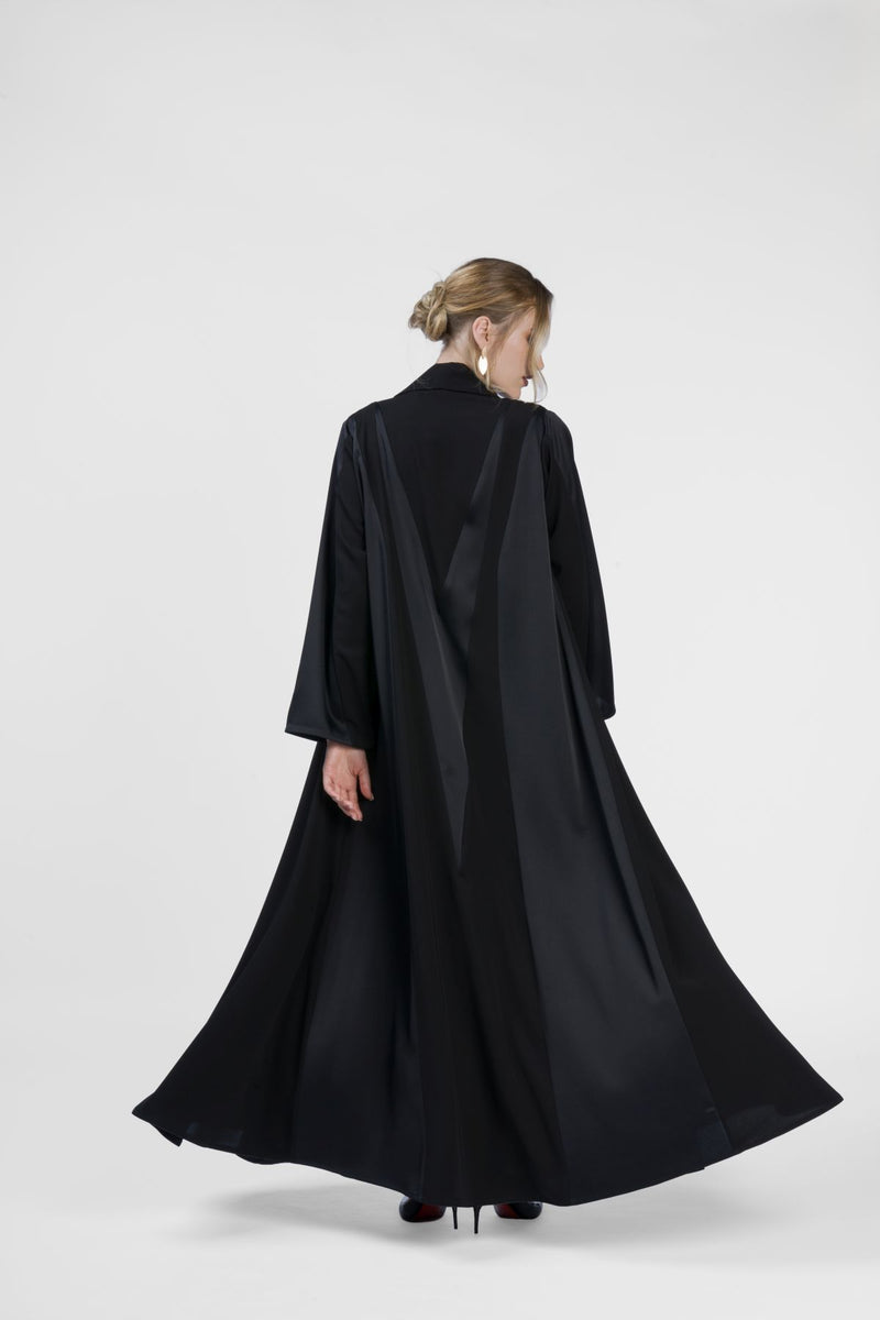 RMD2402-BLK Midnight Serenity Black Abaya