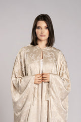 RMDHC2505-BEIGE Ethereal Charm Hooded Limited Abaya