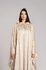 RMDHC2505-BEIGE Ethereal Charm Hooded Limited Abaya