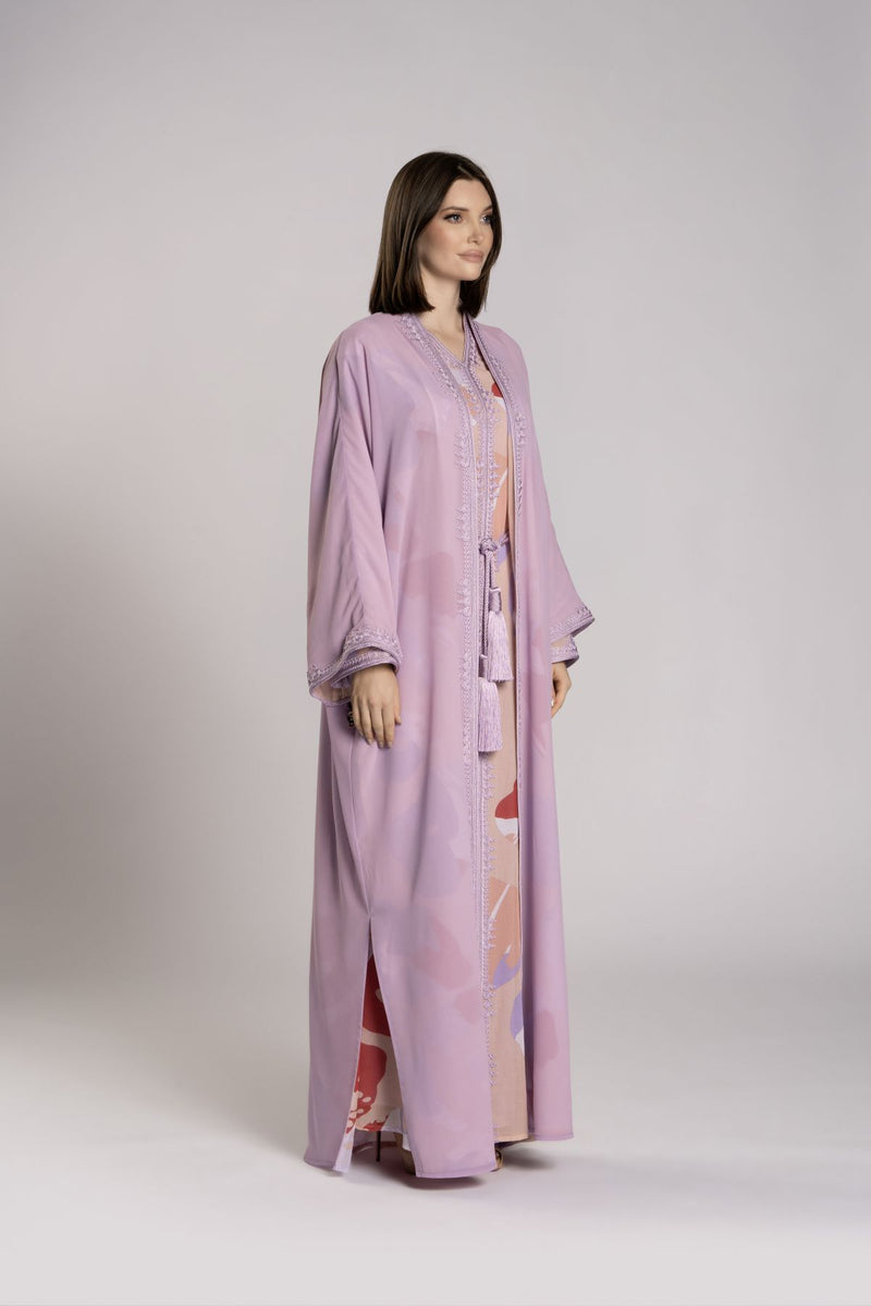 RMDCB2502 Ethereal Layers Kimono Abaya with Inner Dress