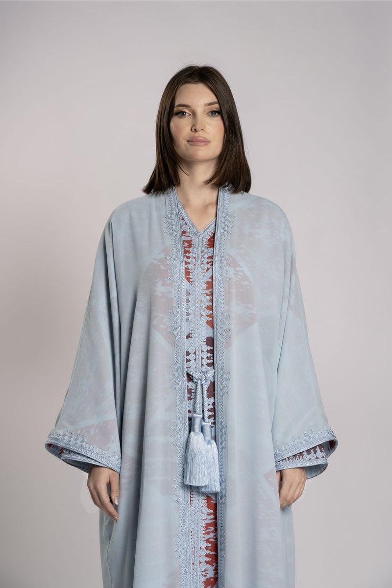 RMDCB2503 Ethereal Layers Kimono Abaya with Inner Dress