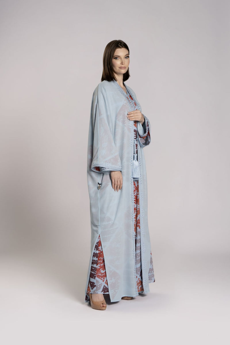 RMDCB2503 Ethereal Layers Kimono Abaya with Inner Dress