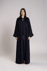 RMDML2501A-DARK BLUE Hooded Moroccan Elegance Abaya