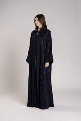 RMDML2501A-DARK BLUE Hooded Moroccan Elegance Abaya