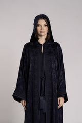 RMDML2501A-DARK BLUE Hooded Moroccan Elegance Abaya