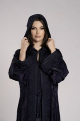 RMDML2501A-DARK BLUE Hooded Moroccan Elegance Abaya