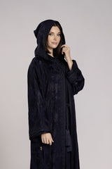 RMDML2501A-DARK BLUE Hooded Moroccan Elegance Abaya