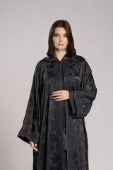 RMDML2501A-GRAY Hooded Moroccan Elegance Abaya