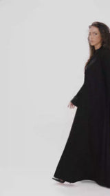 ED2312-BX Enigmatic Flare Crepe Abaya