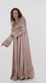 MCX2325 Exclusive, one piece, DMC threads adornment abaya