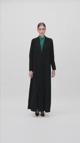 ED2305 Narrow Cuffs Flare Cut Abaya