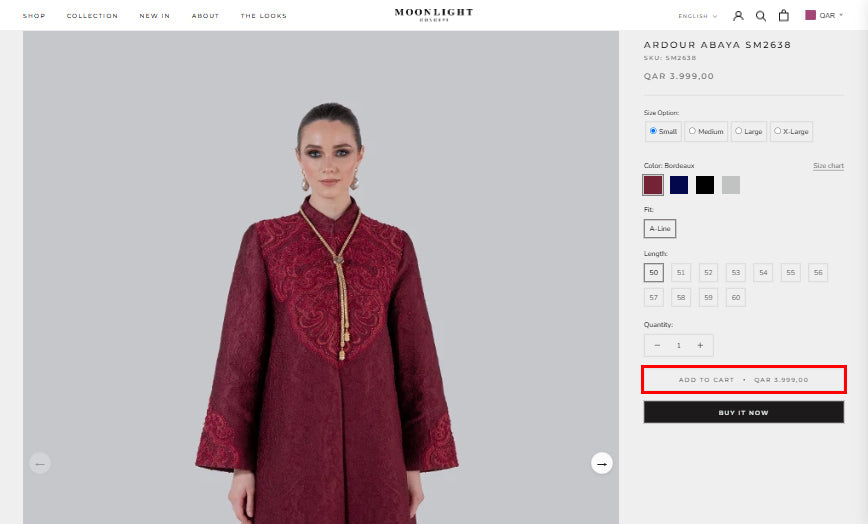 Add your item to cart