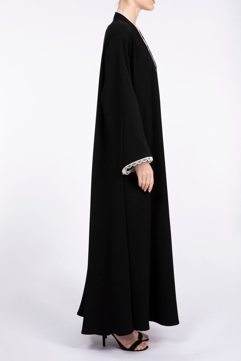 RMD2308 Dentelle Lace Highlights Embellished Abaya