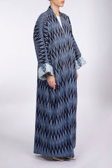 RMDPB2303 Light and Dark Blue Printed Cotton Kimono